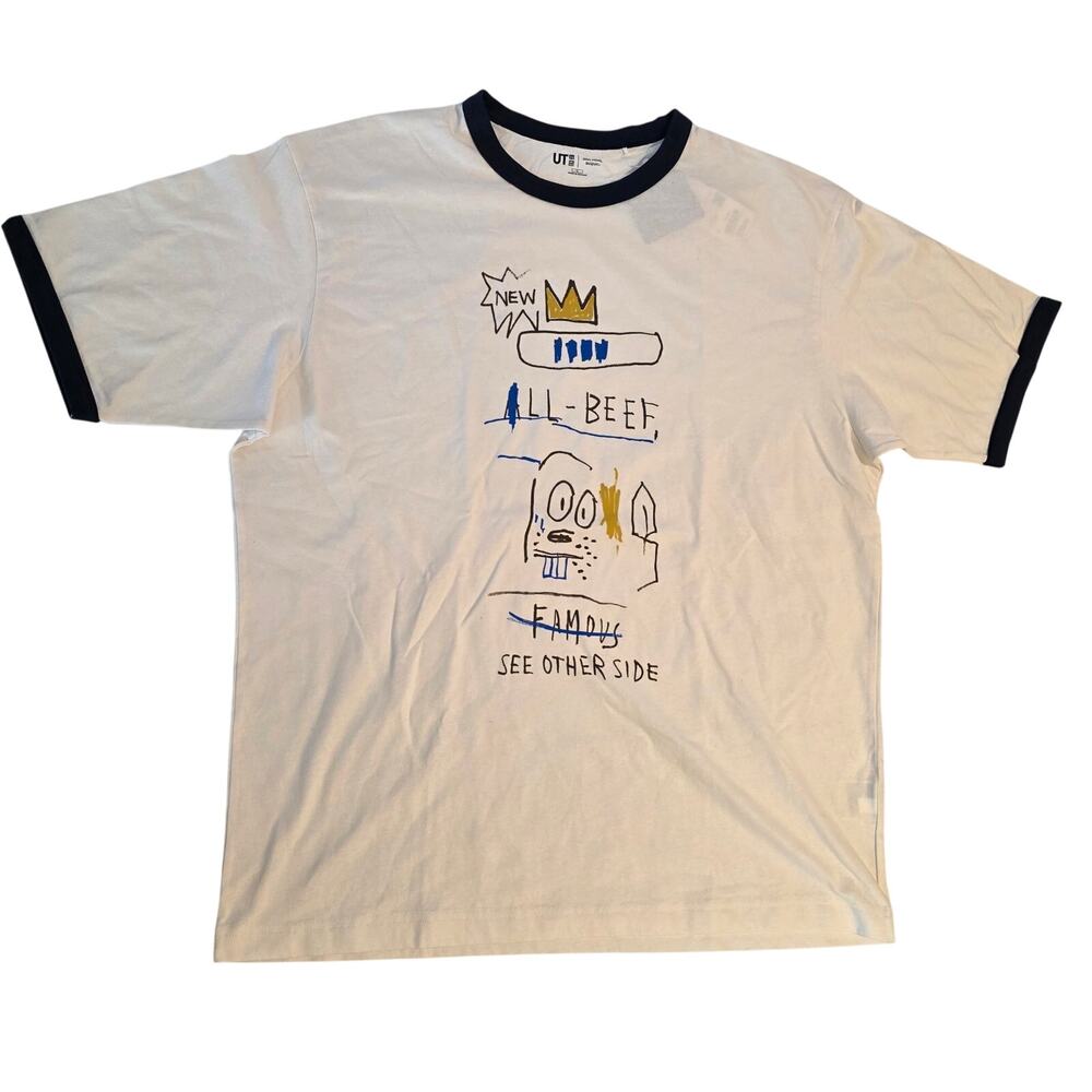 Uniqlo UT Jean-Michel Basquiat‎ All-Beef Famous Ringer T-Shirt Large New